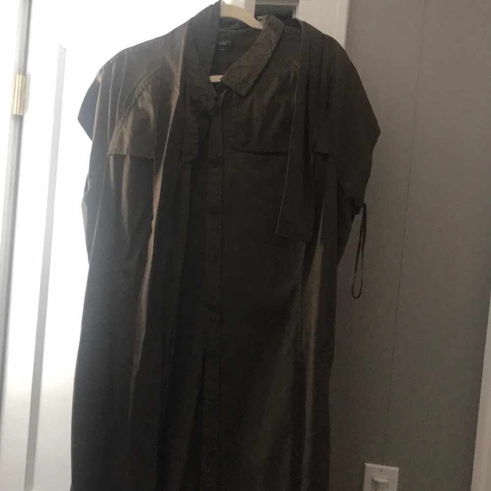 Long army green dress!